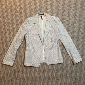 Piazza Sempione Striped Cotton Blazer 42 Made in Italy